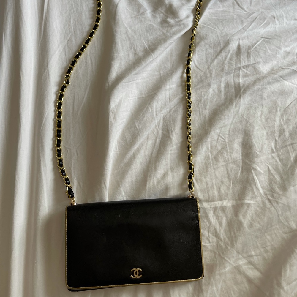 Authentic Chanel cross body calfskin